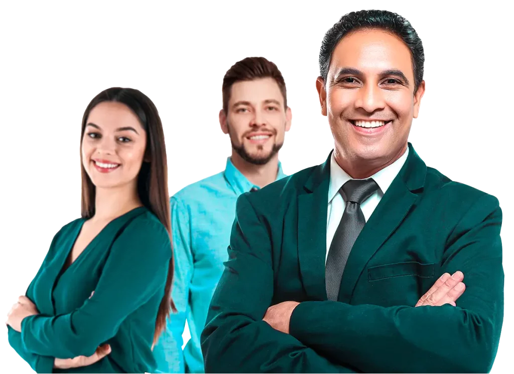 Imagen de empleado y empleadora sonriendo en referencia a la póliza de Salud colectivo de Seguros Caracas